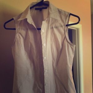 Antonio Melani khaki & white stripe sleeveless